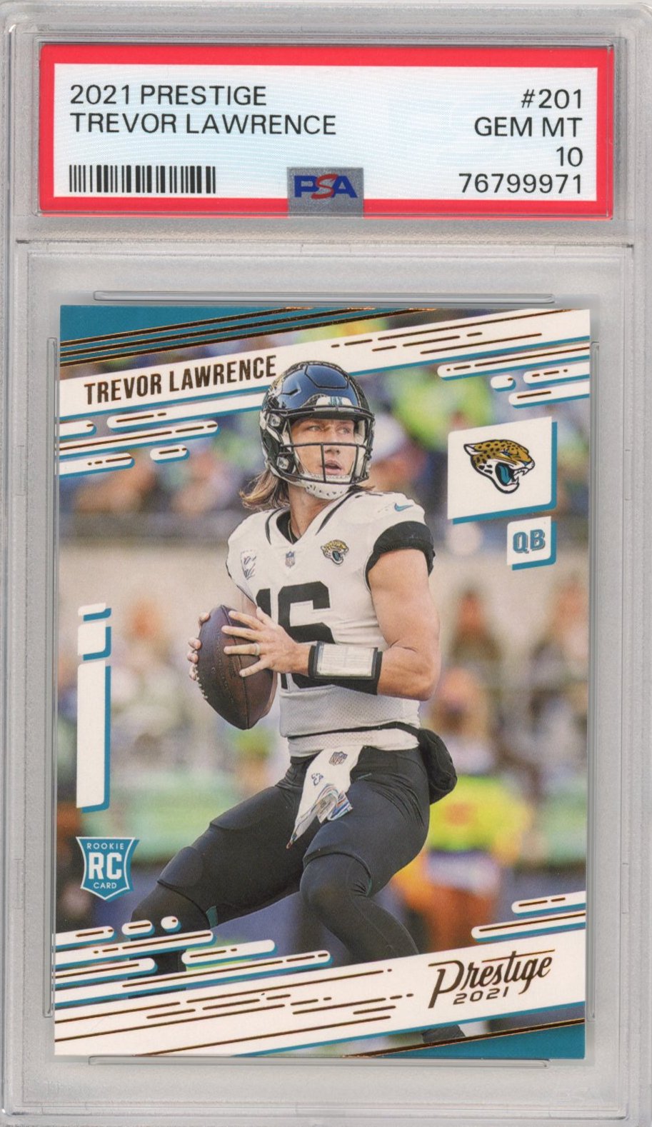 Graded 2021 Panini Prestige Trevor Lawrence #201 Rookie RC Football Card PSA 10 Gem Mint