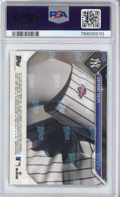 Graded 2022 Topps Now Anthony Volpe #2 Rookie RC Baseball Card PSA 9 Mint