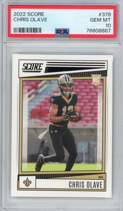 Graded 2022 Panini Donruss Chris Olave #378 Rookie RC Football Card PSA 10 Gem Mint