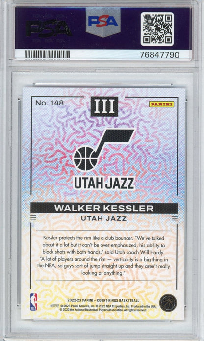 Graded 2022-23 Panini Court Kings Walker Kessler #149 Level III 3 Rookie RC Basketball Card PSA 10 Gem Mint