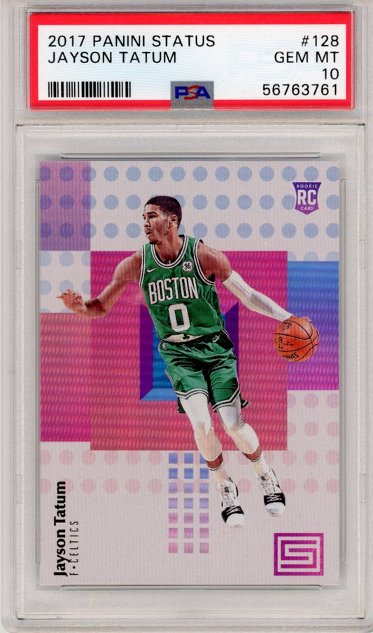 Graded 2017 Panini Status Jayson Tatum #128 Rookie RC Basketball Card PSA 10 Gem Mint
