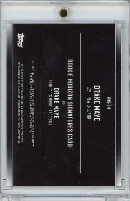2024 Topps Midnight Drake Maye #RHSDM Horizon Auto Rookie RC Football Card