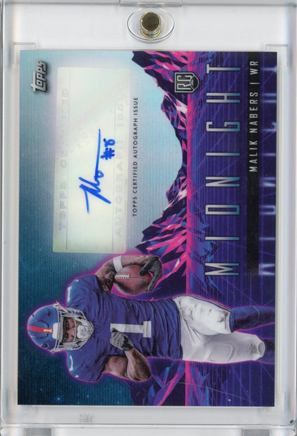 2024 Topps Midnight Malik Nabers #RHSMN Horizons Autograph Rookie RC Football Card