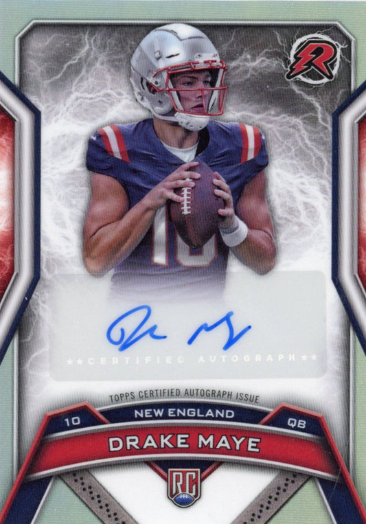 2024 Topps Resurgence Drake Maye #RRSDM Auto New England Patriots Rookie RC Football Card