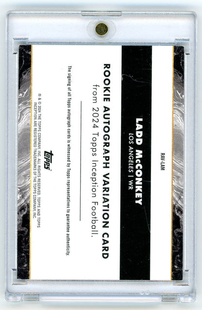 2024 Topps Inception Ladd McConkey #RAVLM Autograph Rookie RC Football Card