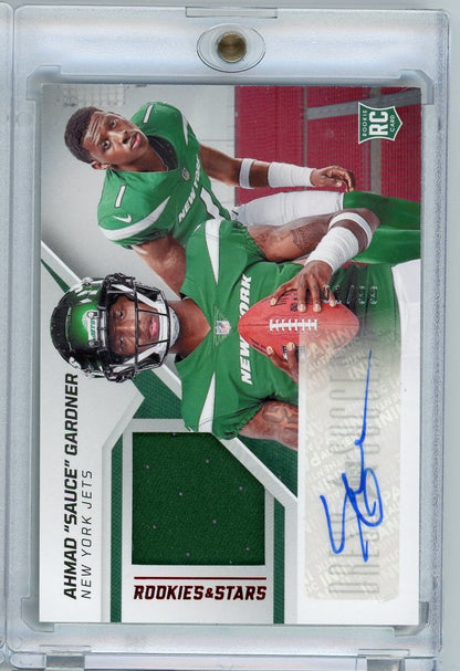 2022 Panini Rookies & Stars Dress for Success Sauce Gardner #DS-AG 01/99 Autographed Rookie RC Football Card