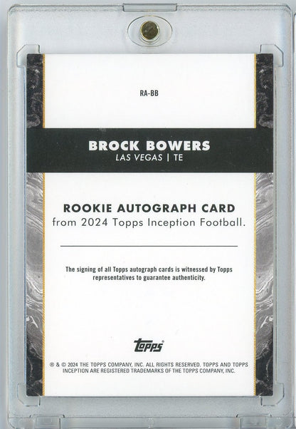 2024 Topps Inception Brock Bowers #RA-BB /75 On Card Autograph Rookie RC Football Card