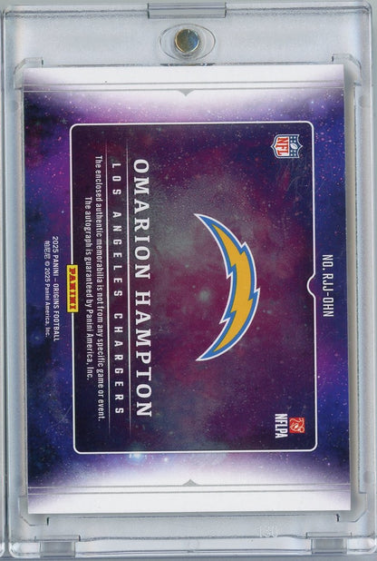 2025 Panini Origins Omarion Hampton #RJJOHN RPA Auto Rookie RC Football Card