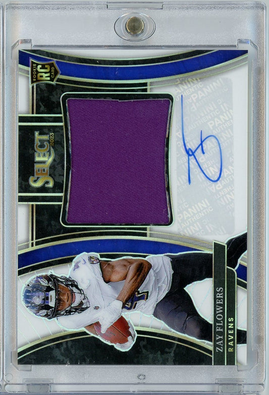 2023 Panini Select Zay Flowers #JRSZFL /75 RPA Auto Rookie RC Football Card