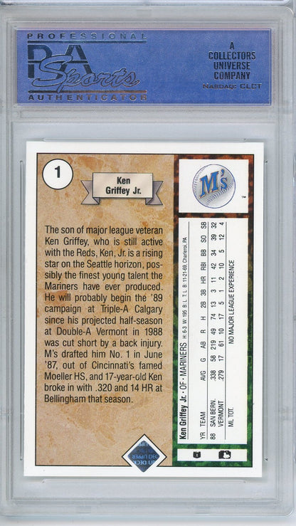 Graded 1989 Upper Deck Ken Griffey Jr #1 Star Rookie Rookie RC Baseball Card PSA 9 Mint
