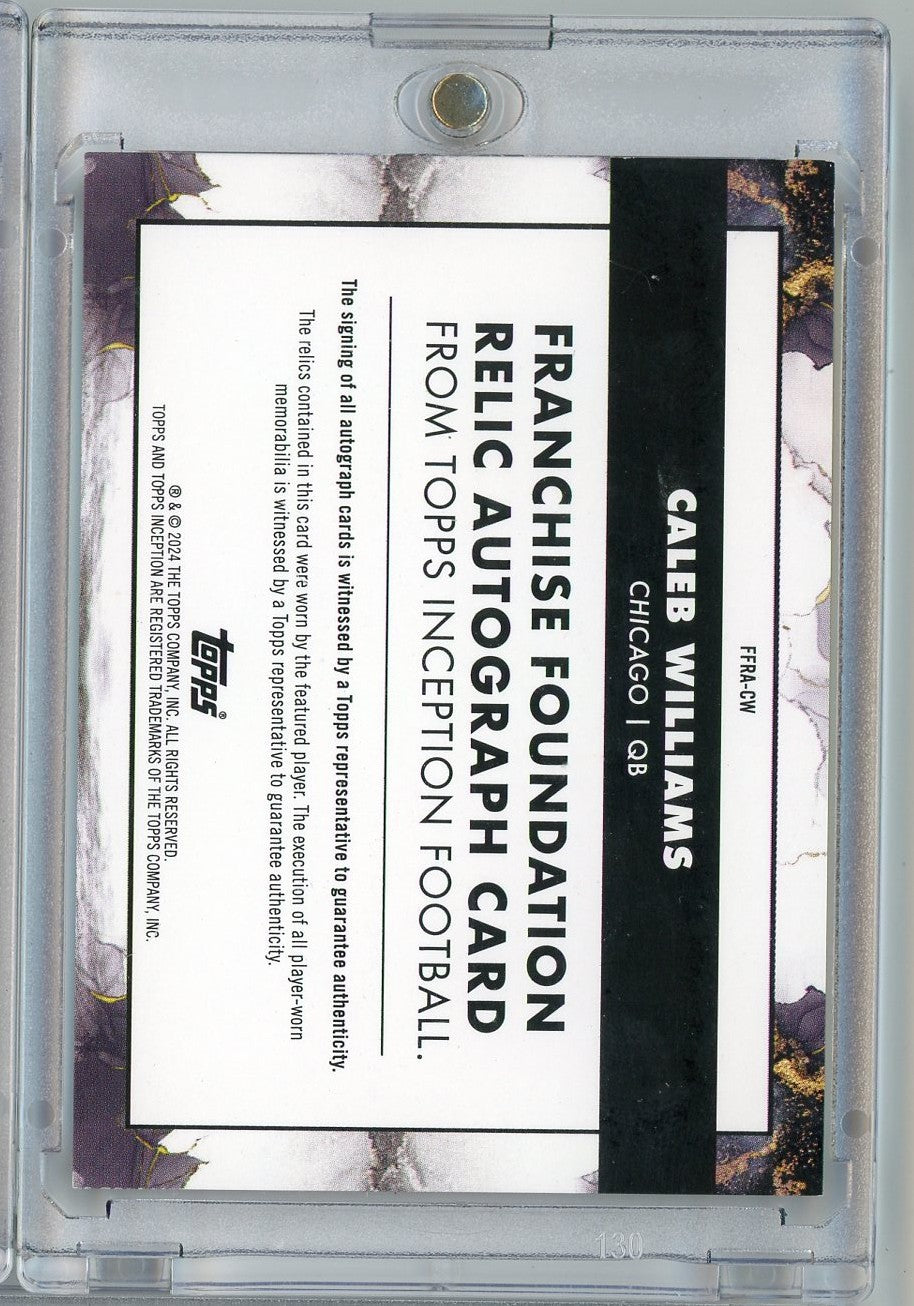 2024 Topps Inception Franchise Foundation Caleb Williams #FFRA-CW /75 Relic Auto Rookie RC Football Card