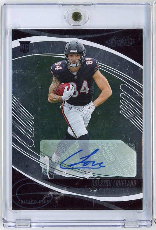 2025 Panini Absolute Colston Loveland #114 Auto Rookie RC Football Card