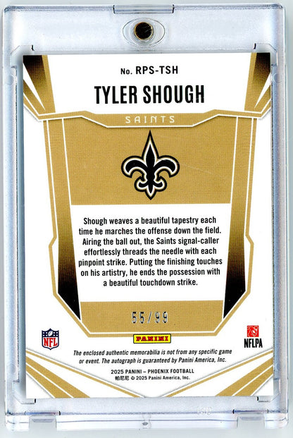 2025 Panini Phoenix Tyler Shough #RPSTSH /99 Red RPA Auto Rookie RC Football Card