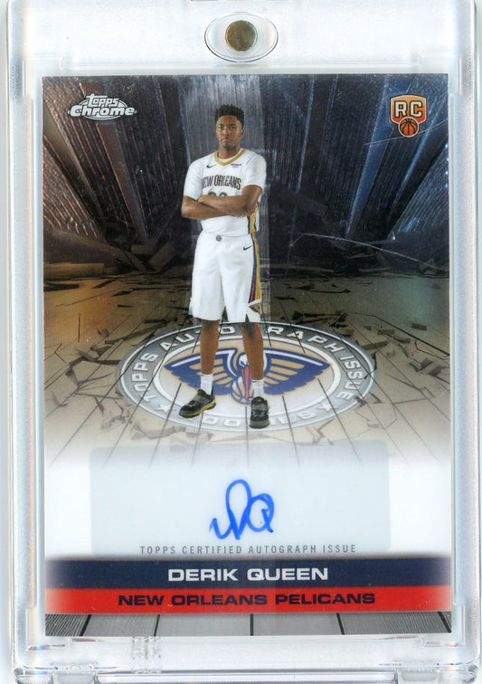 2024 Topps Chrome Derik Queen #TAIRDQ New Orleans Pelicans Auto Rookie RC Basketball Card