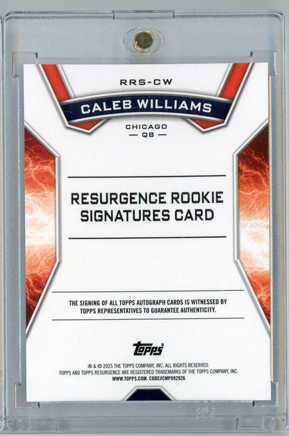 2024 Topps Resurgence Caleb Williams #RRSCW Auto Rookie RC Football Card