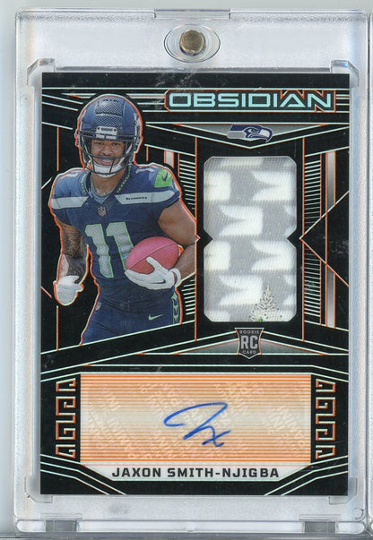 2023 Obsidian Jaxon Smith-Njigba #203 /49 Rookie Patch Auto Rookie RC Football Card