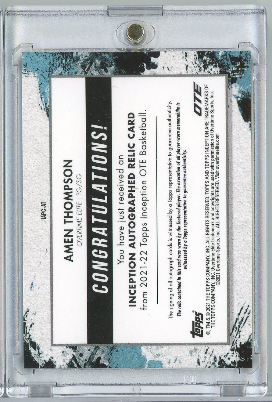 2021 Topps Inception Amen Thompson #IAPCAT /199 RPA Rookie RC Basketball Card