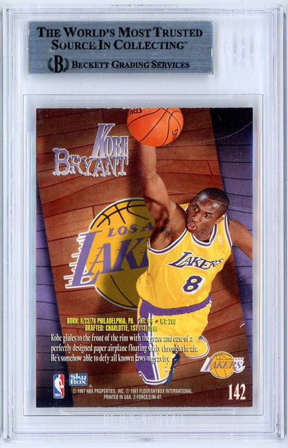 Graded 1996-97 Z Force Kobe Bryant #142 Rookie RC Basketball Card BGS 9 Mint