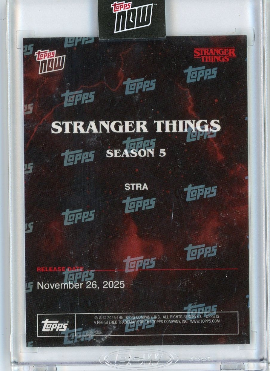 2025 Topps Now Stranger Things #STRA Green /99 Season 5 Cover Art Card