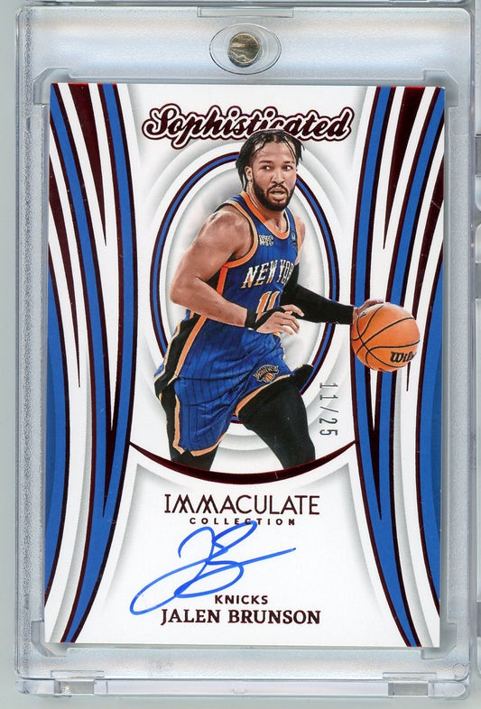 2023 Panini Immaculate Jalen Brunson #SSSJBN /25 Sophisticated Auto Basketball Card