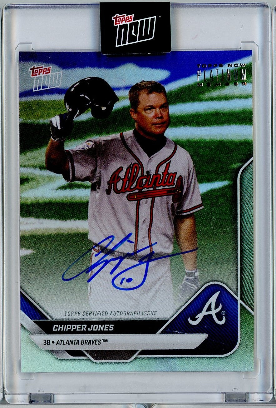 2025 Topps Now Chipper Jones #PMCJ Platinum Member Auto Atlanta Braves Baseball Card