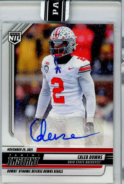 2025 Panini Instant Caleb Downs #CDB Auto Ohio State Buckeyes Rookie RC Football Card