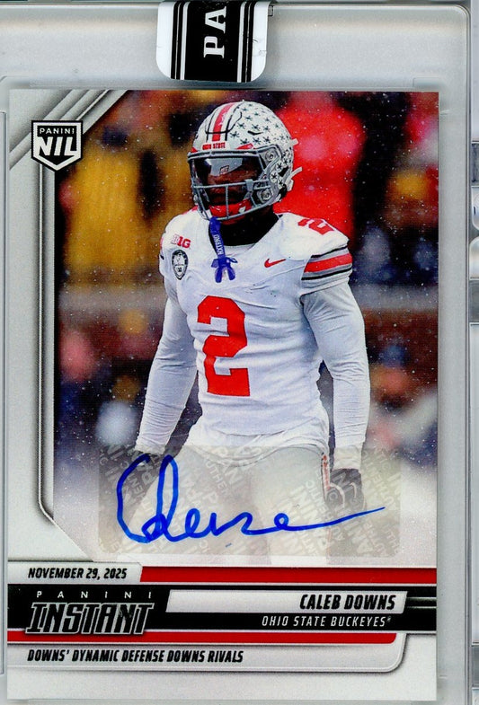 2025 Panini Instant Caleb Downs #CDB Auto Ohio State Buckeyes Rookie RC Football Card