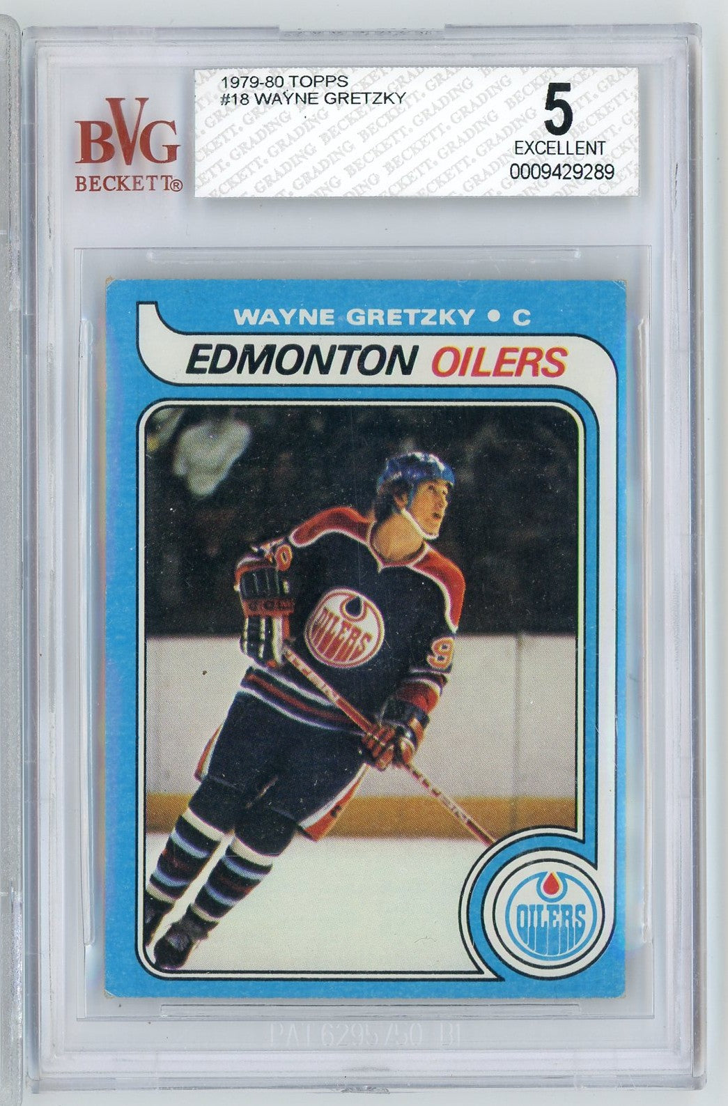 Graded 1979 Topps Wayne Gretzky #18 Rookie RC Hockey Card BGS 5 Excellent