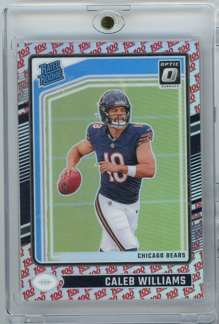 2024 Panini Donruss Optic Caleb Williams #201 100 Emoji Rookie RC Football Card