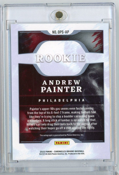 2023 Panini Chronicles Origins Andrew Painter #OPSAP 199/199 Autograph Rookie RC Baseball Card