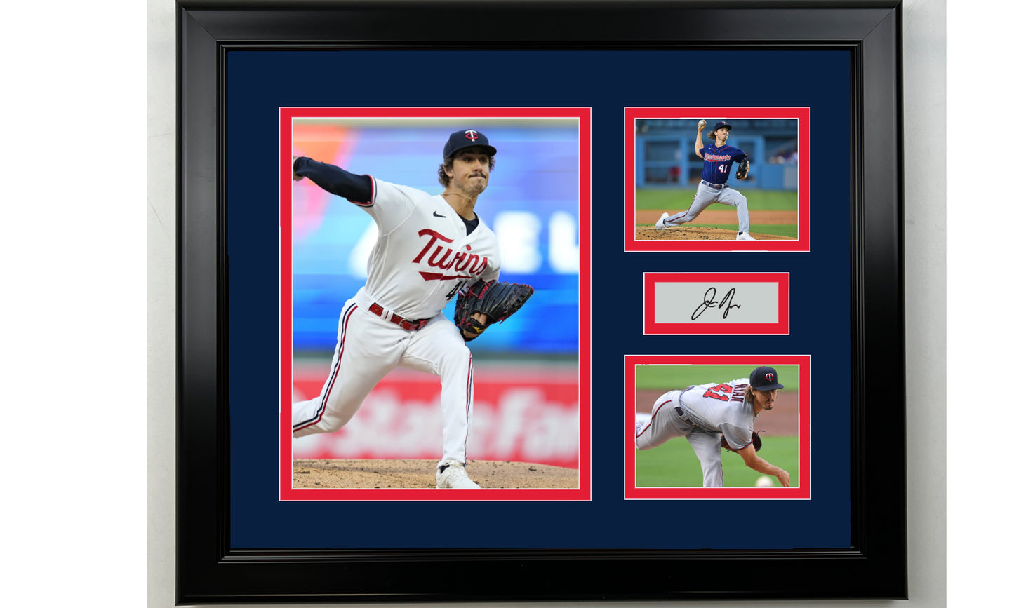 Framed Joe Ryan Minnesota Twins Facsimile Laser Engraved Signature Baseball 14x11 3 Photo Collage