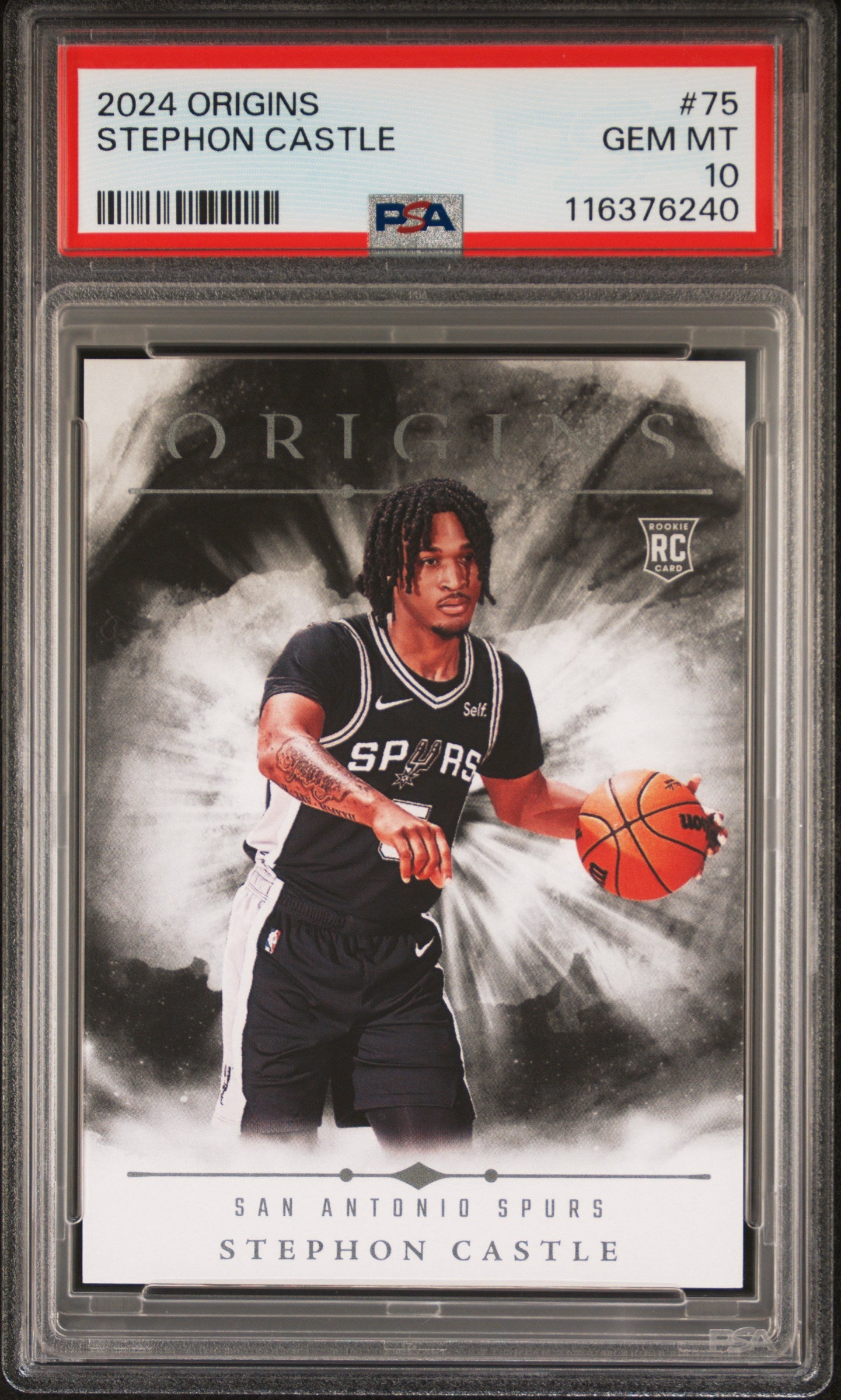 Graded 2024 Panini Origins Stephon Castle #75 Rookie RC Basketball Card PSA 10 Gem Mint