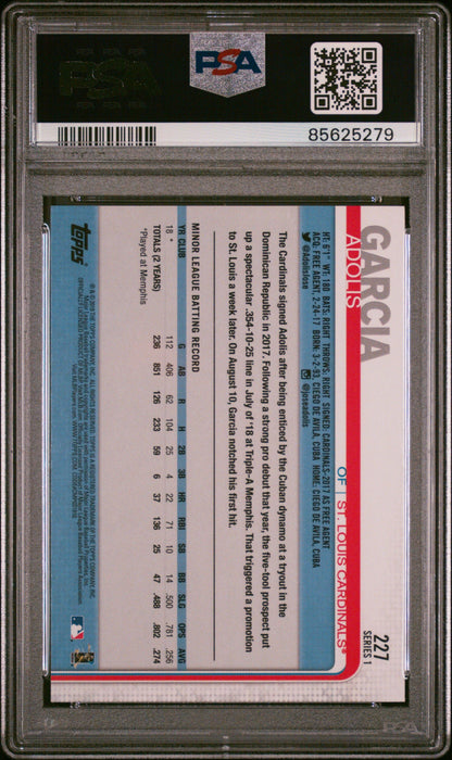 Graded 2019 Topps Adolis Garcia #227 Rookie RC Baseball Card PSA 8 Near Mint