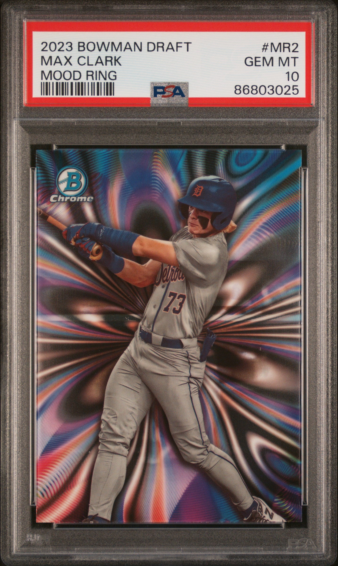 Graded 2023 Topps Bowman Draft Max Clark #MR2 Mood Ring Rookie RC Baseball Card PSA 10 Gem Mint