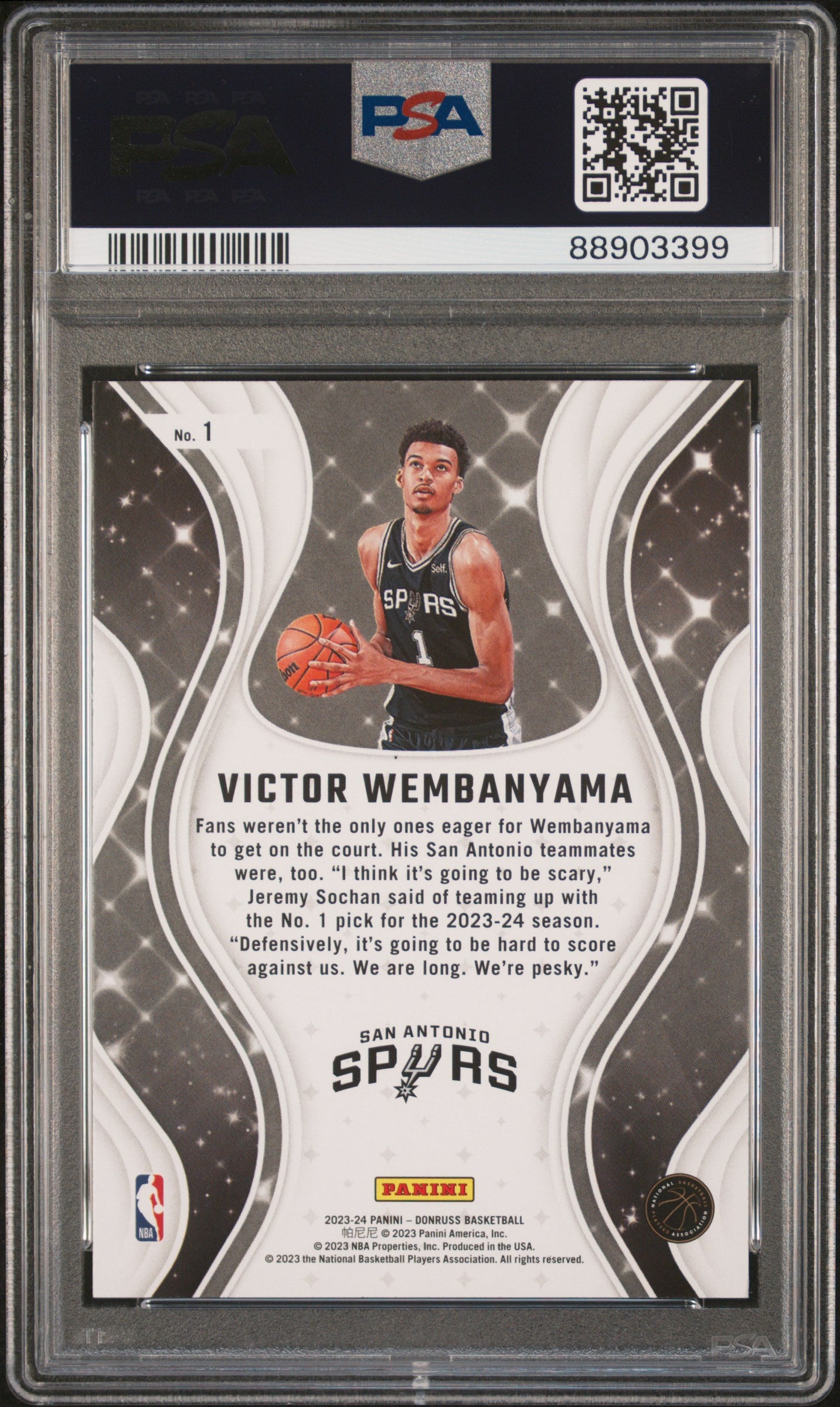 Graded 2023 Panini Donruss Victor Wembanyama #2 Magicians Rookie RC Basketball Card PSA 10 Gem Mint