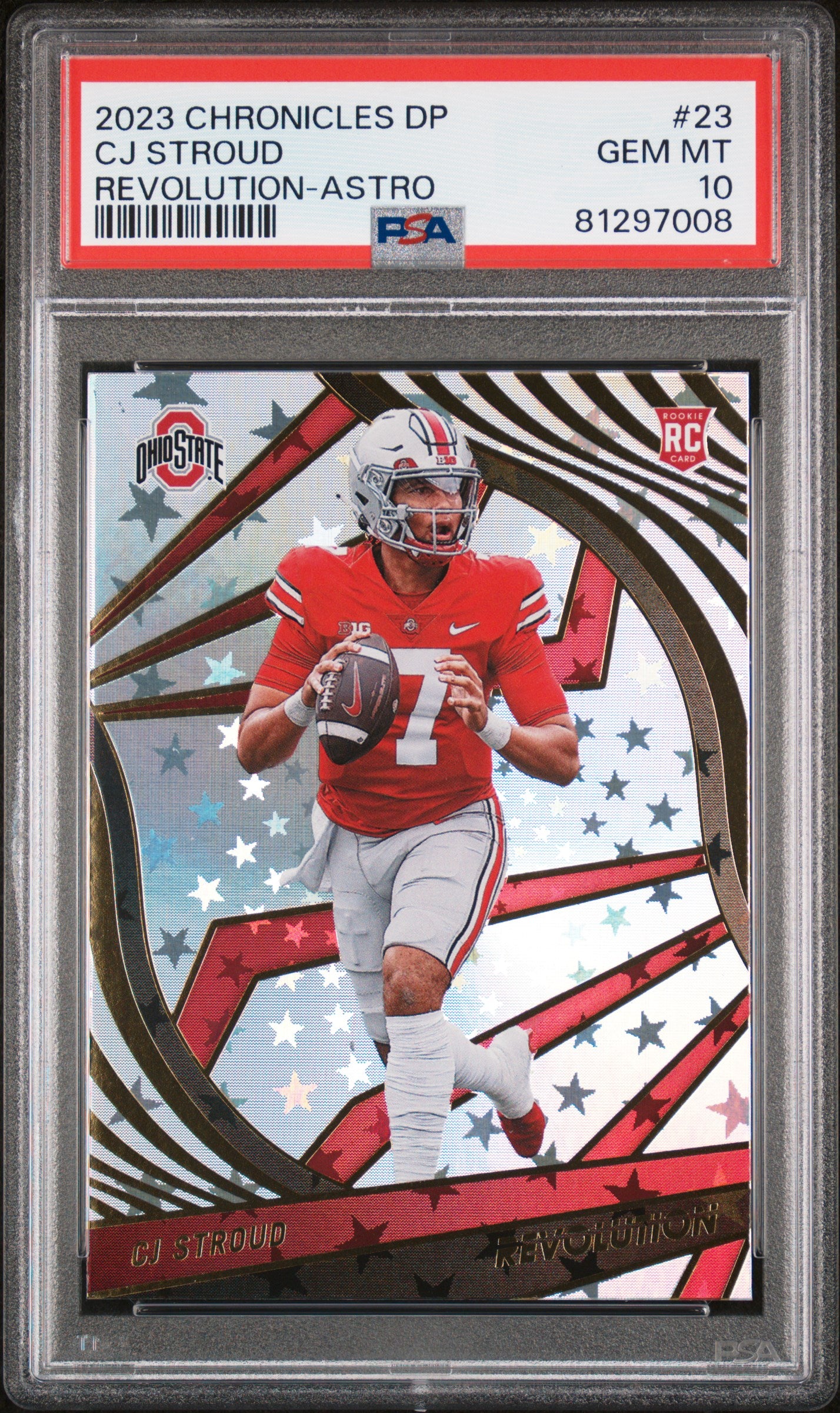 Graded 2023 Panini Chronicles DP CJ Stroud #23 Revolution Astro Rookie RC Football Card PSA 10 Gem Mint