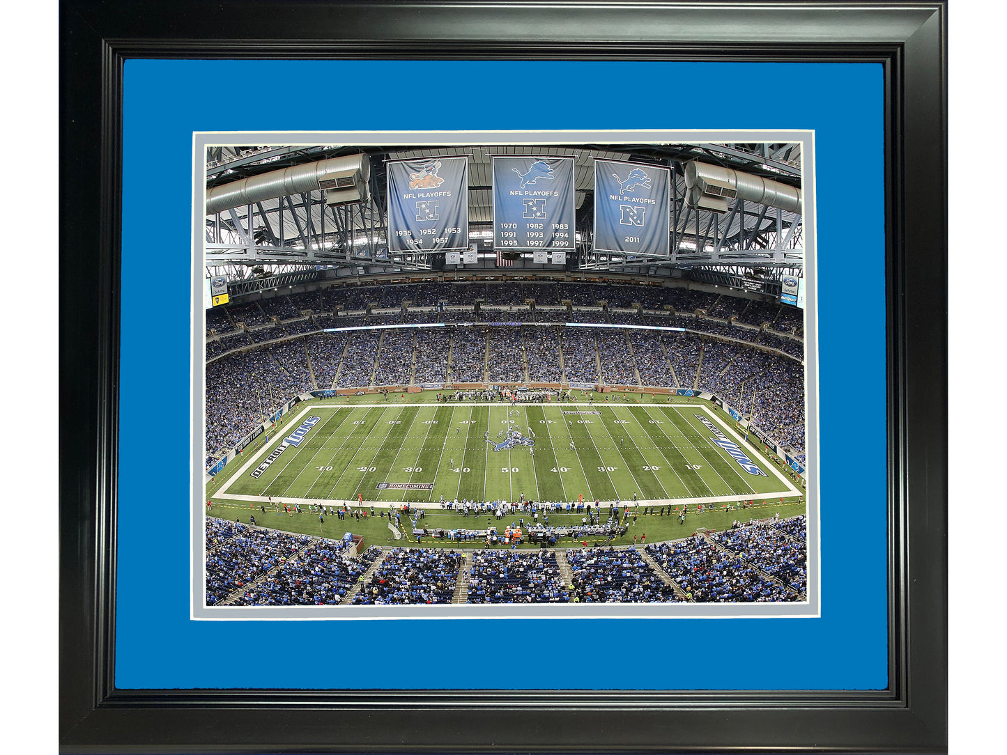 Framed Ford Field Detroit Lions 11"x14" Football Photo Professionally Matted