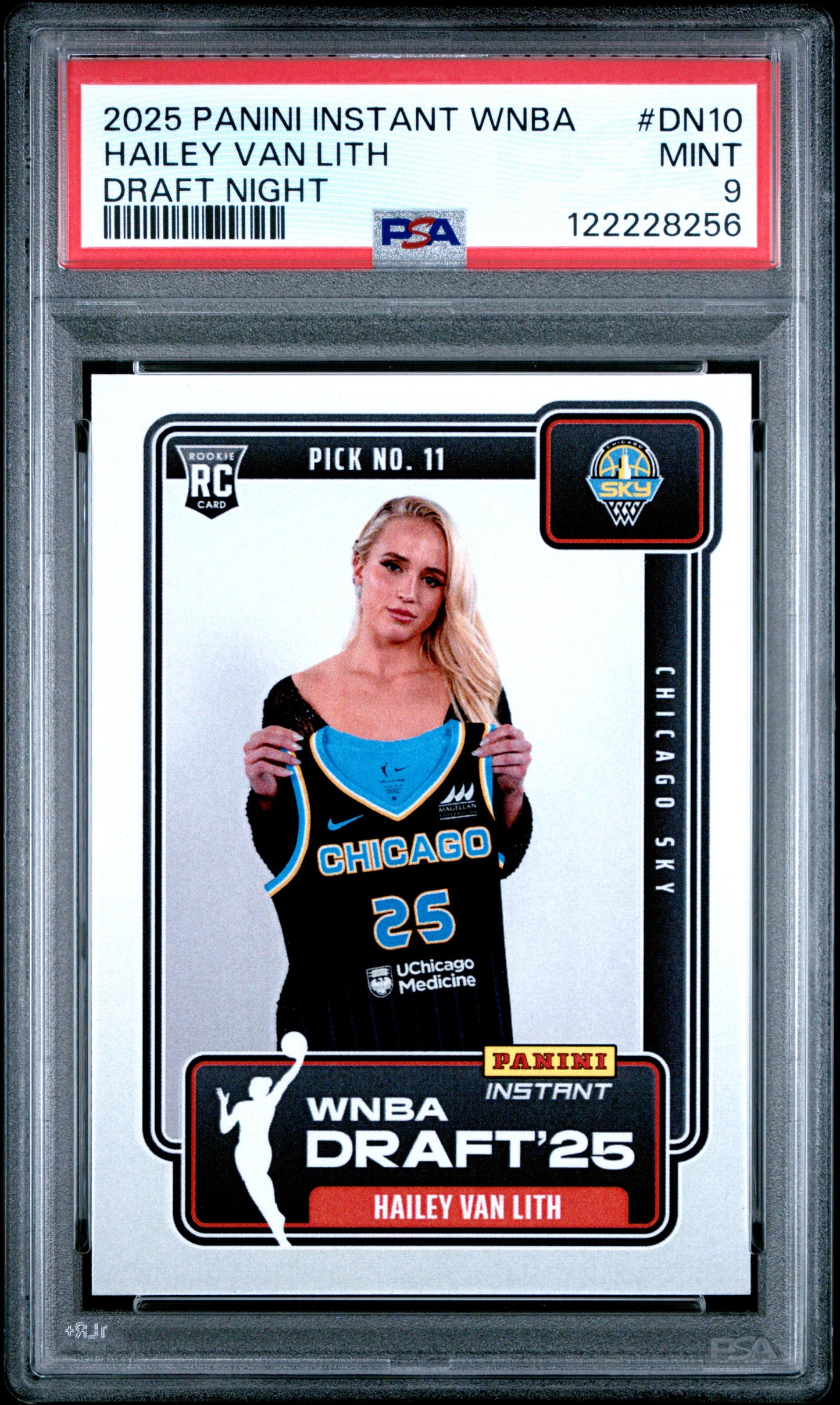 Graded 2025 Panini Instant Hailey Van Lith #DN10 Draft Night Rookie RC Basketball Card PSA 9 Mint