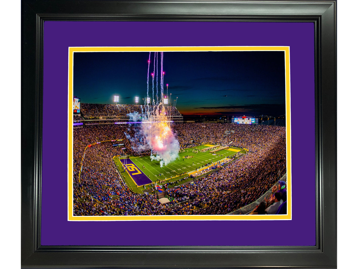 Framed Tiger Stadium (Death Valley) LSU Tigers 11"x14" NCAA Football Photo Professionally Matted