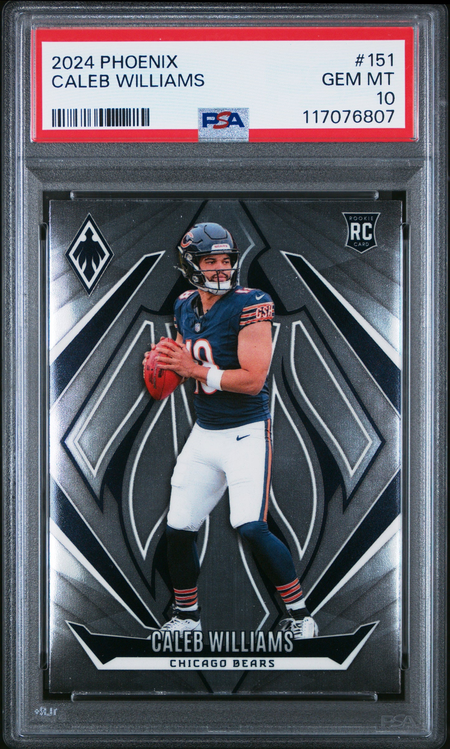 Graded 2024 Panini Phoenix Caleb Williams #151 Rookie RC Football Card PSA 10 Gem Mint
