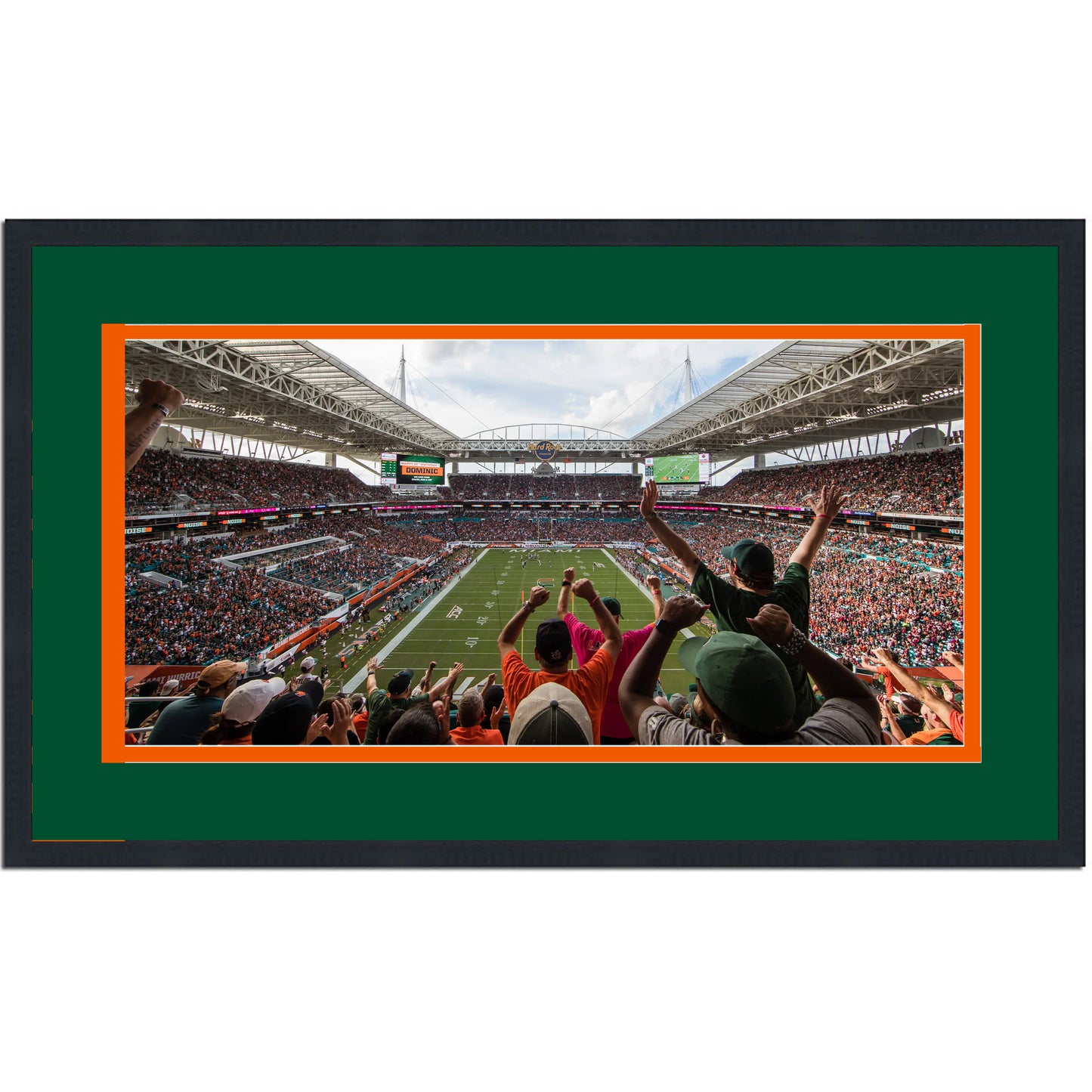 Framed Hard Rock Stadium Miami Hurricanes 16x24 NCAA Football Photo Professionally Matted