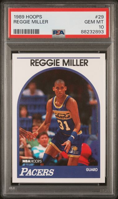 Graded 1989 Hoops Reggie Miller #29 2nd Year Basketball Card PSA 10 Gem Mint