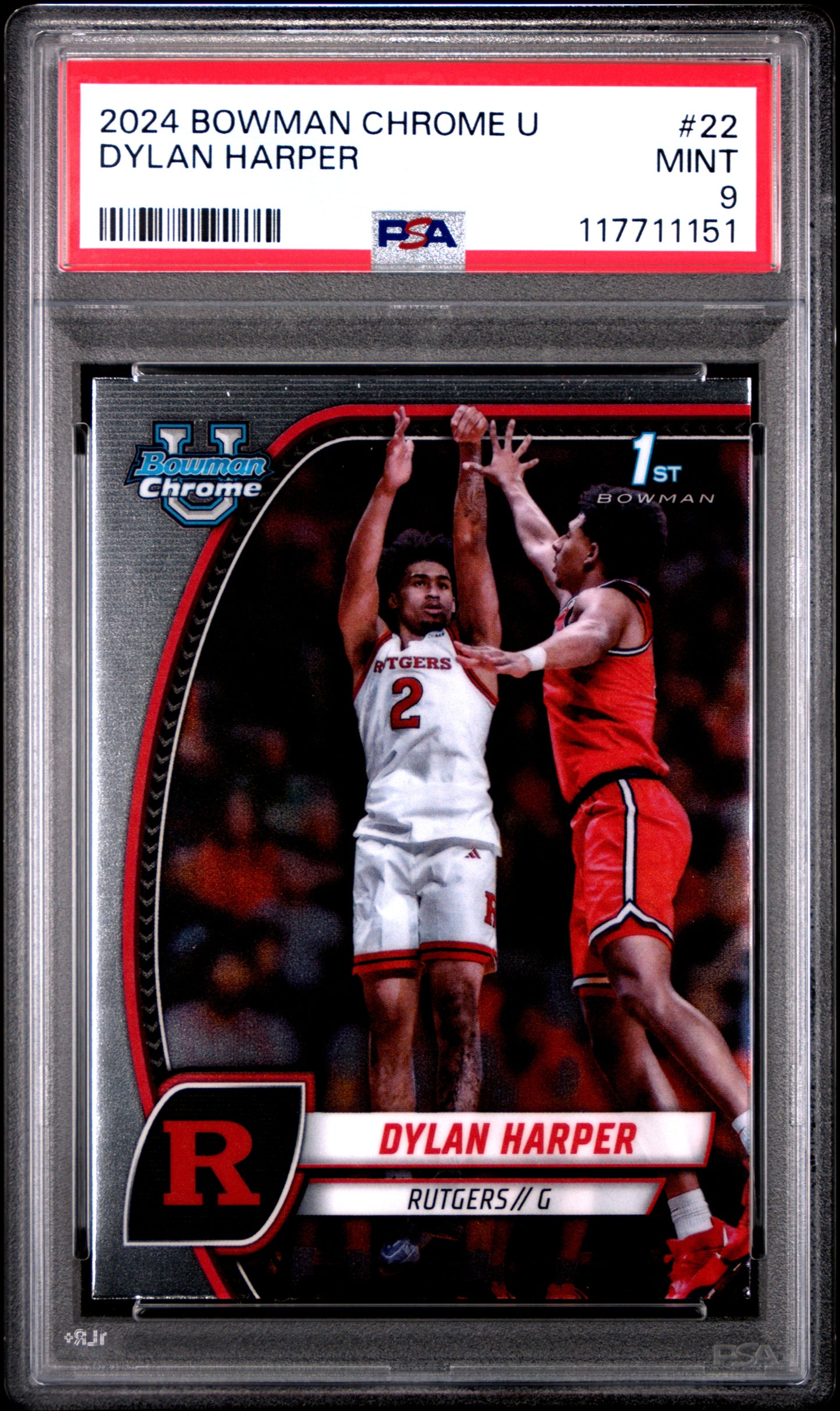 Graded 2024 Topps Bowman U Chrome Dylan Harper #22 Rookie RC Basketball Card PSA 9 Mint