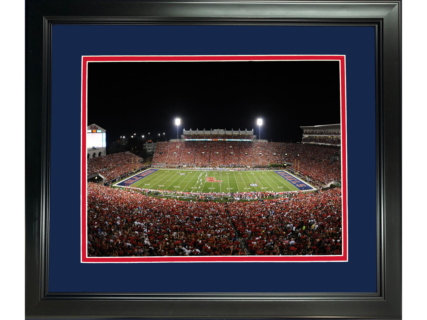 Framed Vaught Hemingway Stadium Ole Miss Rebels 11"x14" NCAA Football Photo Professionally Matted