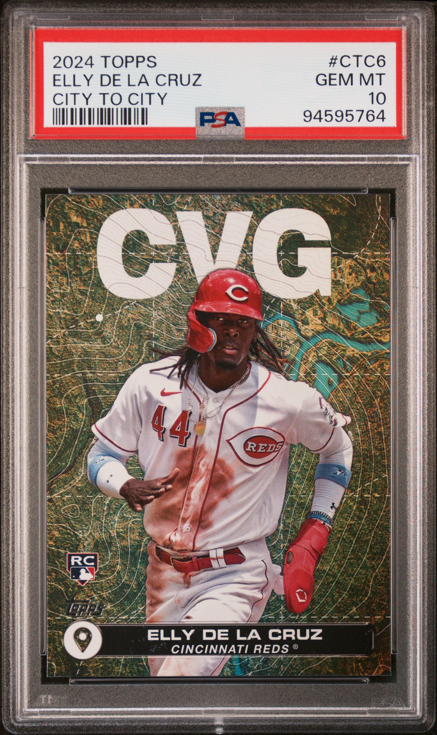 Graded 2024 Topps Elly De La Cruz #CTC6 City to City Rookie RC Baseball Card PSA 10 Gem Mint