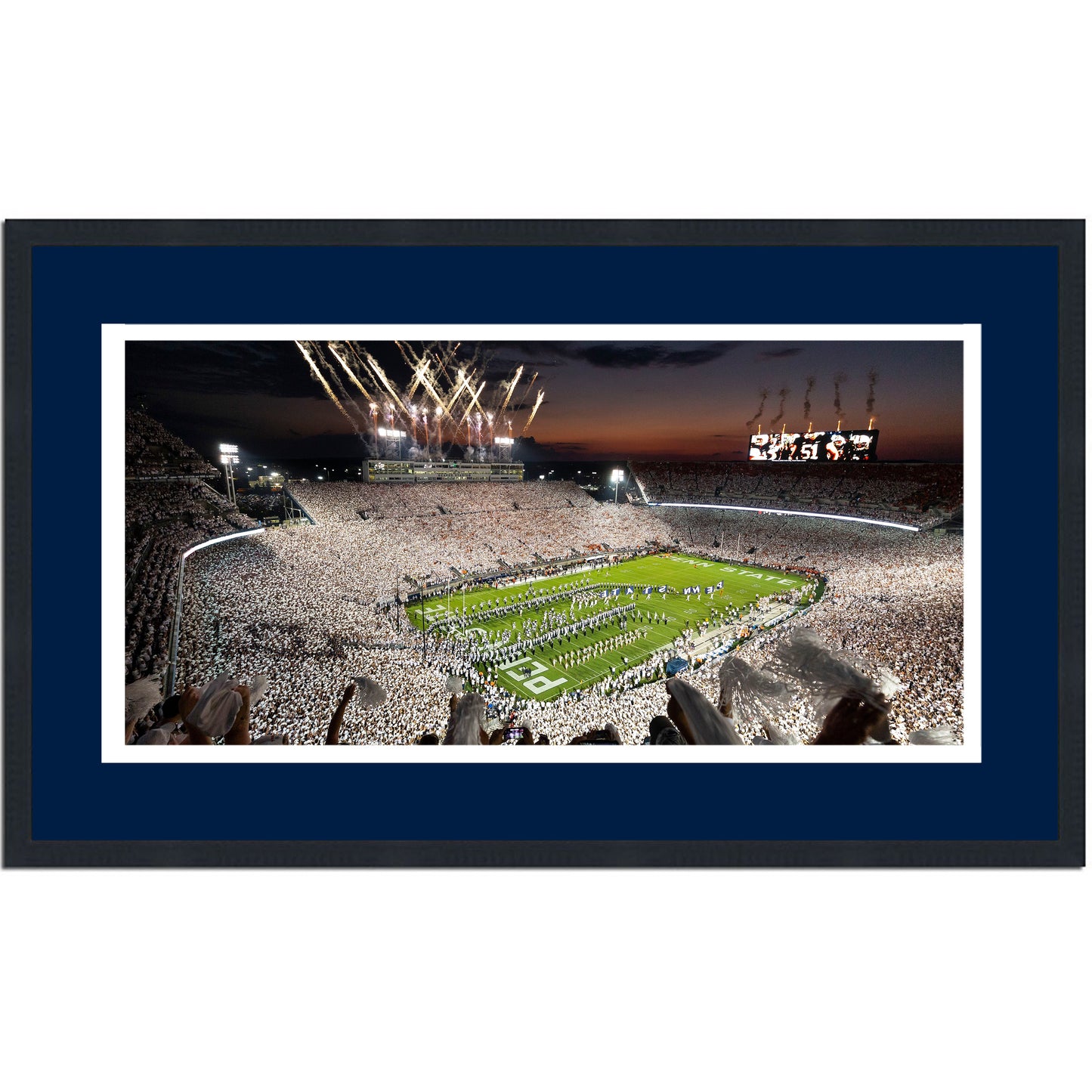 Framed Beaver Stadium (Happy Valley) Penn State 16x24 NCAA Football Photo Professionally Matted