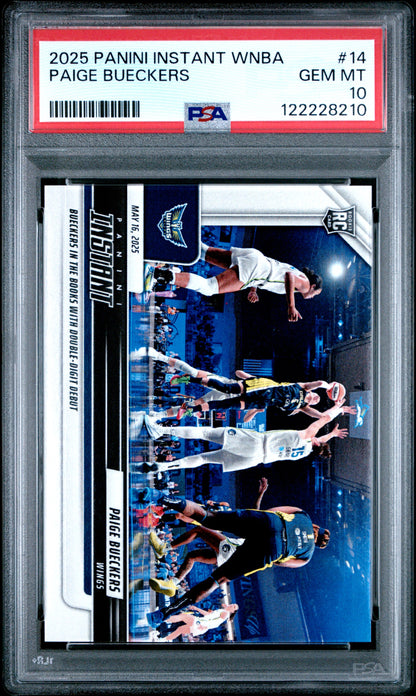Graded 2025 Panini Instant Paige Bueckers #14 Rookie RC Basketball Card PSA 10 Gem Mint