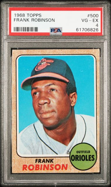 Graded 1968 Topps Frank Robinson #500 Baseball Card PSA 4 VG-EX