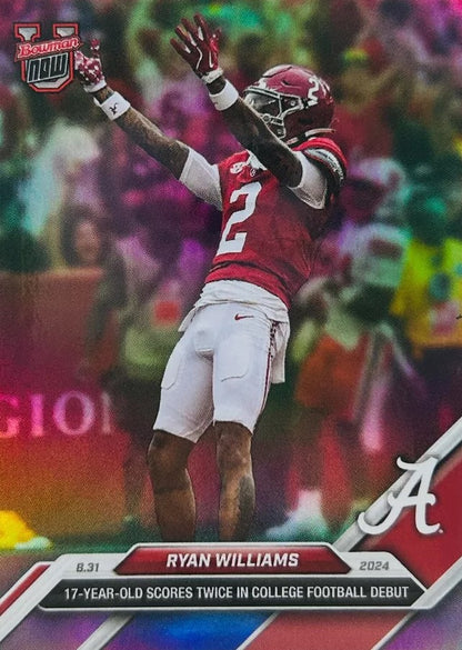 2024 Topps Bowman U Now Ryan Williams #2SP Alabama Crimson Rookie RC Football Card