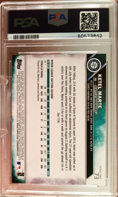 Graded 2016 Topps Ketel Marte #73 Rookie RC Baseball Card PSA 10 Gem Mint